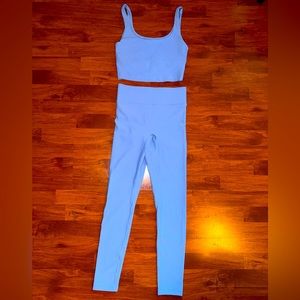 Bandier All Access Center Stage Rib Leggings & Top Set XS